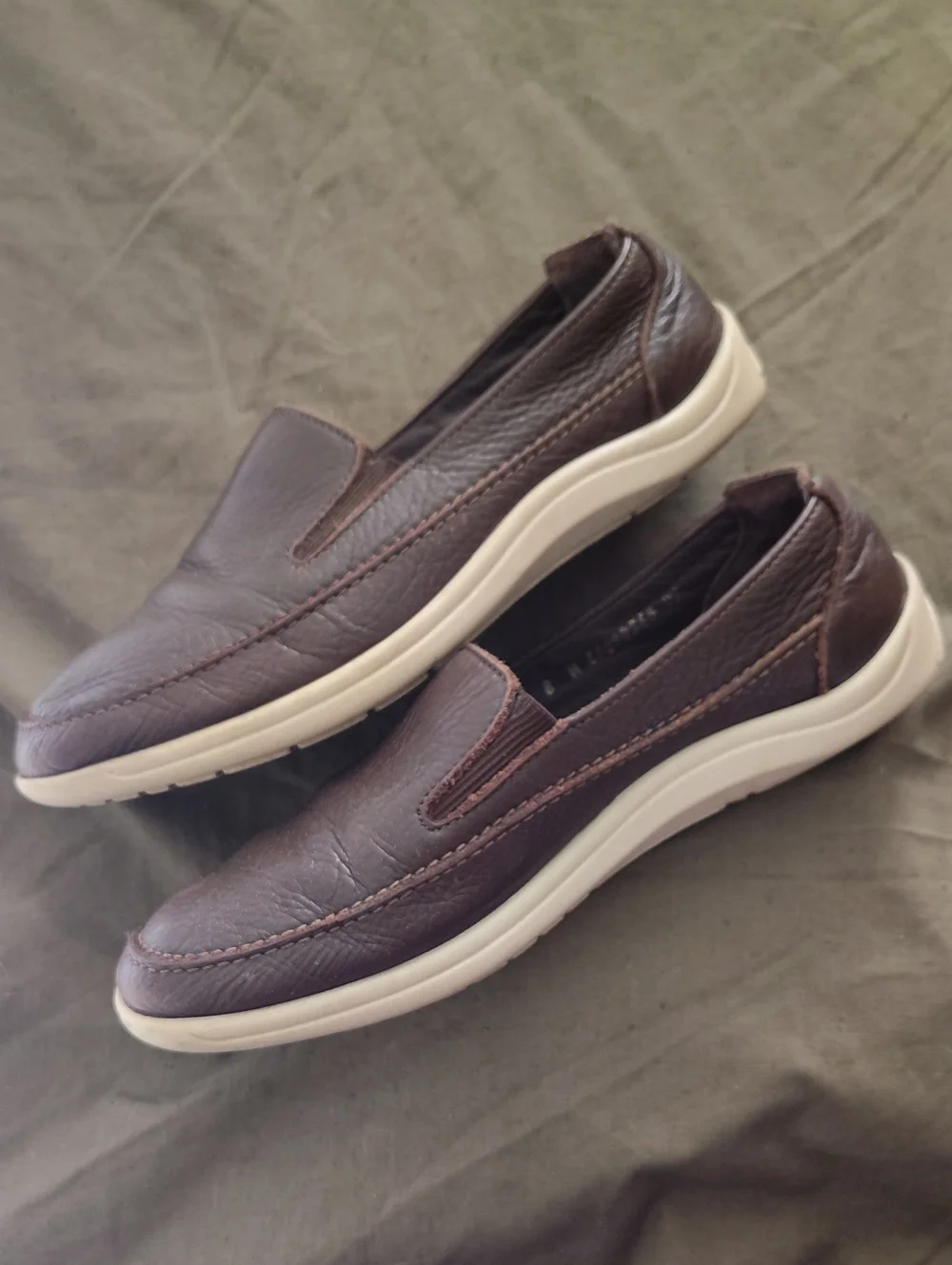 SAS Mens Weekender Slip On Loafer Shoes Brown Leather Upper Size 8